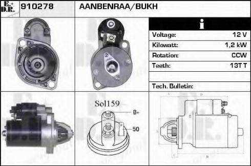 EDR 910278 - Starter autospares.lv