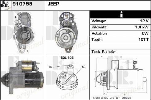 EDR 910758 - Starter autospares.lv