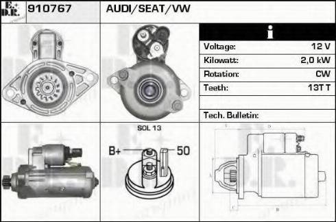 EDR 910767 - Starter autospares.lv