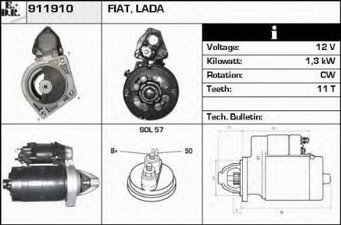 EDR 911910 - Starter autospares.lv