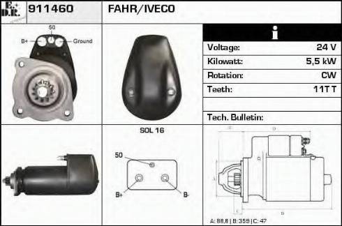 EDR 911460 - Starter autospares.lv