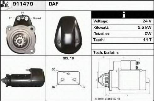 EDR 911470 - Starter autospares.lv