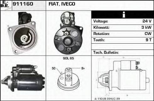 EDR 911160 - Starter autospares.lv