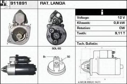 EDR 911891 - Starter autospares.lv