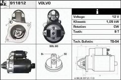 EDR 911812 - Starter autospares.lv