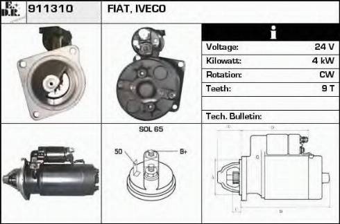 EDR 911310 - Starter autospares.lv