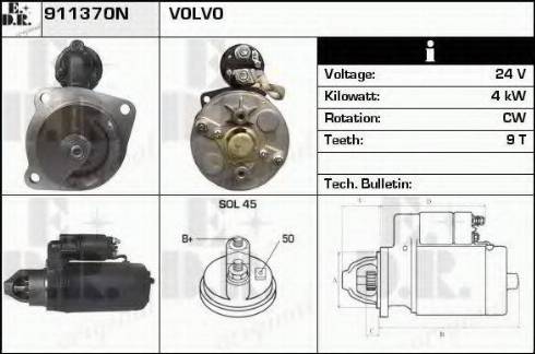 EDR 911370N - Starter autospares.lv