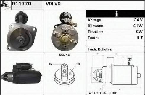 EDR 911370 - Starter autospares.lv