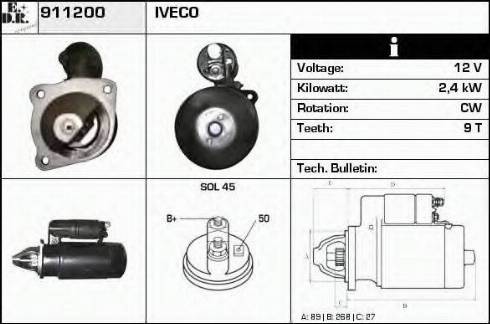 EDR 911200 - Starter autospares.lv