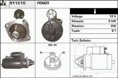 EDR 911210 - Starter autospares.lv