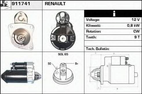 EDR 911741 - Starter autospares.lv