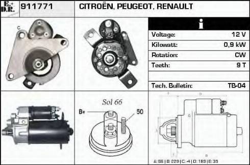 EDR 911771 - Starter autospares.lv