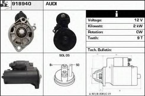 EDR 918940 - Starter autospares.lv