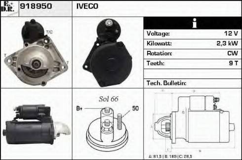 EDR 918950 - Starter autospares.lv