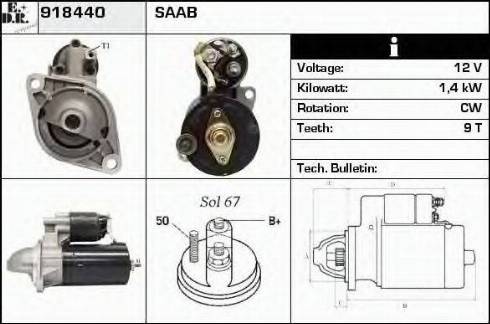 EDR 918440 - Starter autospares.lv