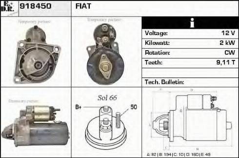 EDR 918450 - Starter autospares.lv