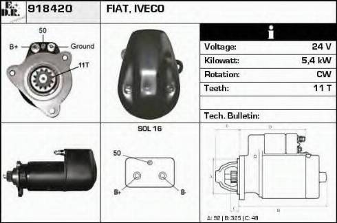 EDR 918420 - Starter autospares.lv