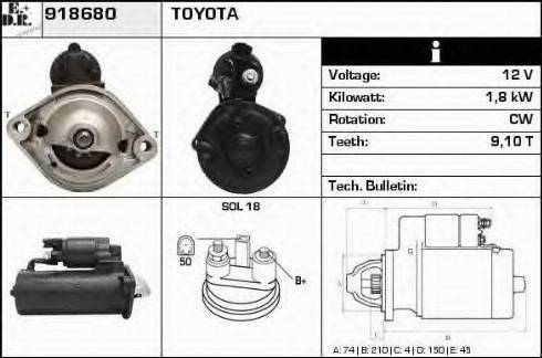 EDR 918680 - Starter autospares.lv