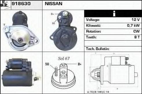 EDR 918630 - Starter autospares.lv