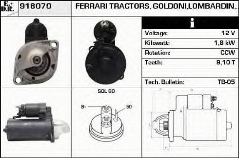 EDR 918070 - Starter autospares.lv