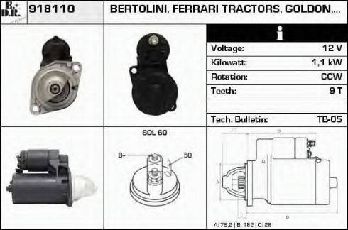 EDR 918110 - Starter autospares.lv