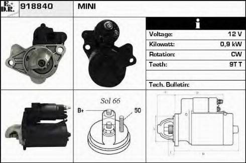 EDR 918840 - Starter autospares.lv