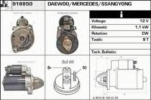 EDR 918850 - Starter autospares.lv