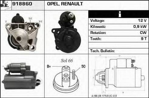 EDR 918860 - Starter autospares.lv