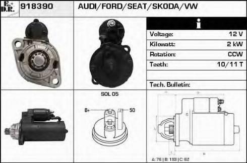 EDR 918390 - Starter autospares.lv