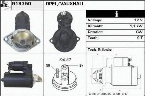 EDR 918350 - Starter autospares.lv