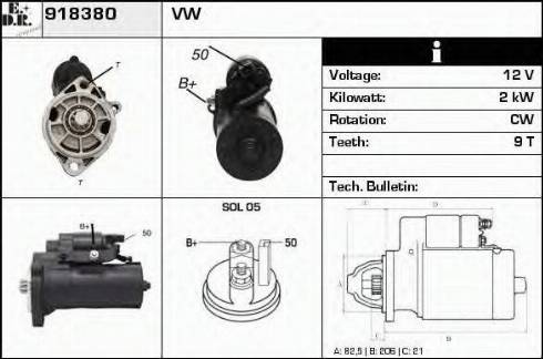 EDR 918380 - Starter autospares.lv