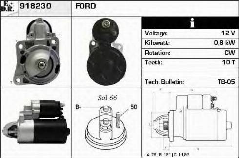 EDR 918230 - Starter autospares.lv