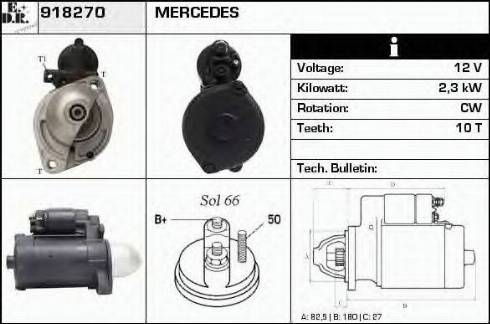 EDR 918270 - Starter autospares.lv