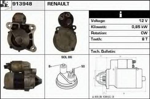 EDR 913948 - Starter autospares.lv