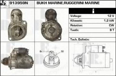 EDR 913959N - Starter autospares.lv