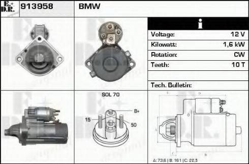 EDR 913958 - Starter autospares.lv