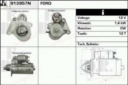 EDR 913957N - Starter autospares.lv