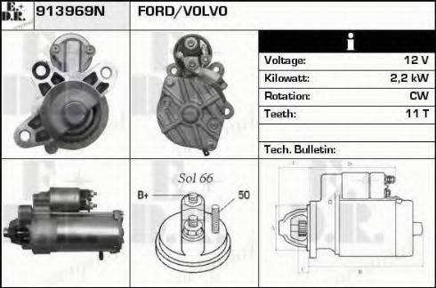 EDR 913969N - Starter autospares.lv