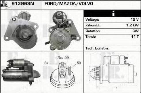 EDR 913968N - Starter autospares.lv