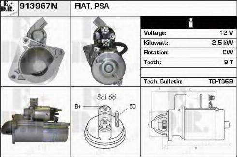 EDR 913967N - Starter autospares.lv