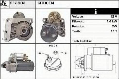 EDR 913903 - Starter autospares.lv