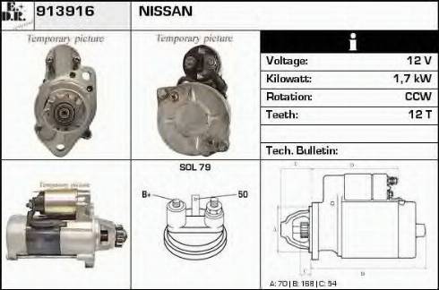 EDR 913916 - Starter autospares.lv