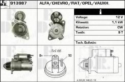 EDR 913987 - Starter autospares.lv