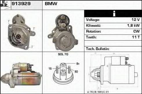 EDR 913929 - Starter autospares.lv