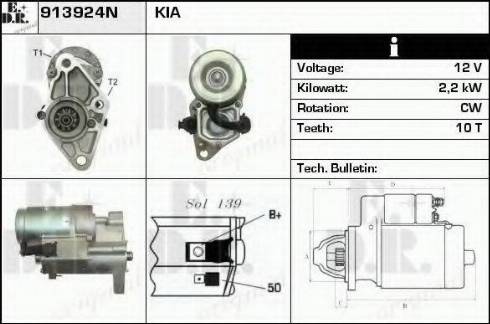 EDR 913924N - Starter autospares.lv