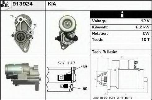 EDR 913924 - Starter autospares.lv