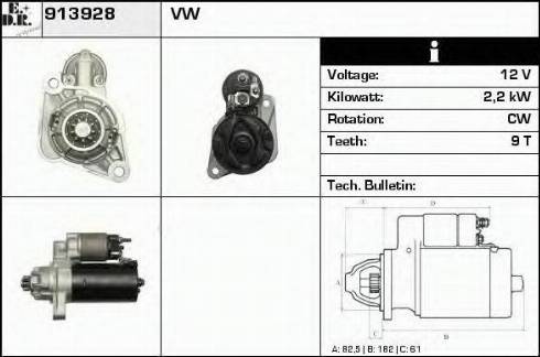 EDR 913928 - Starter autospares.lv