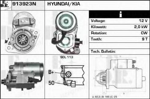 EDR 913923N - Starter autospares.lv