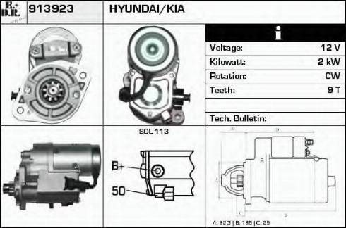 EDR 913923 - Starter autospares.lv