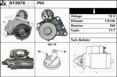 EDR 913976 - Starter autospares.lv